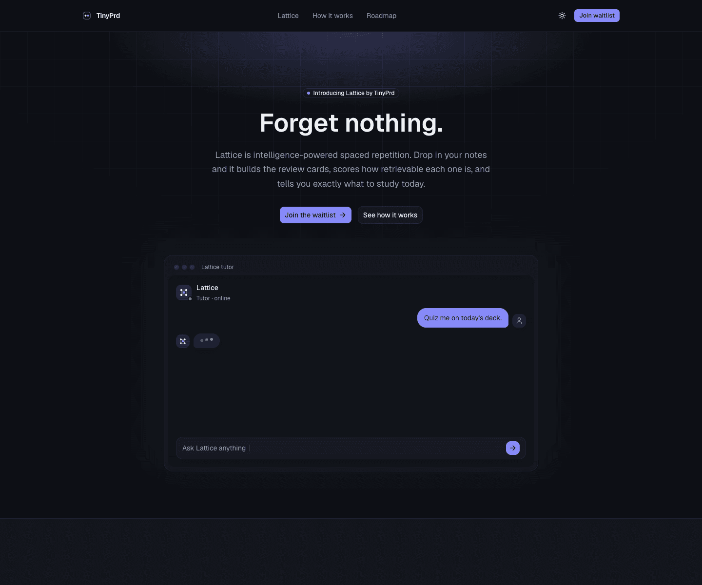 Lattice site preview
